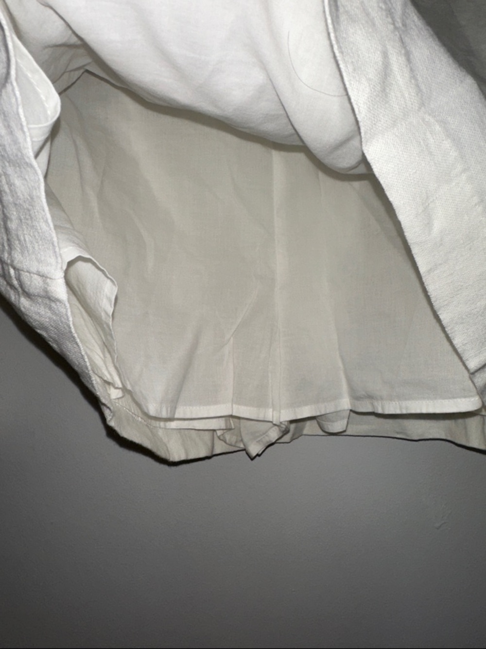 Abercrombie & Fitch White Linen Blend Cropped Tank Top and Skort Set - Picture 4 of 5